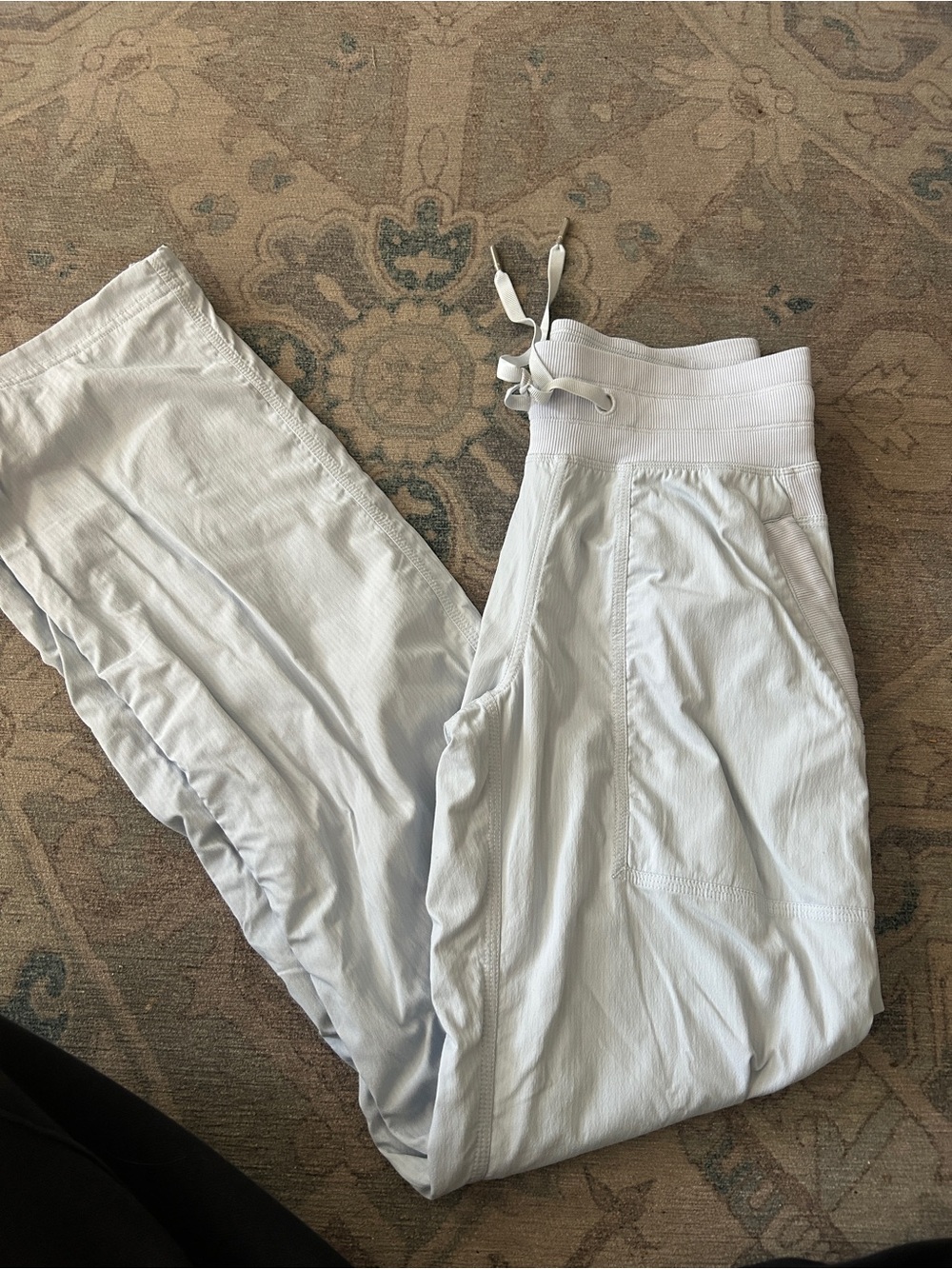 Womens Lululemon Dance Studio pants Light Blue Jogger Pants with Drawstring